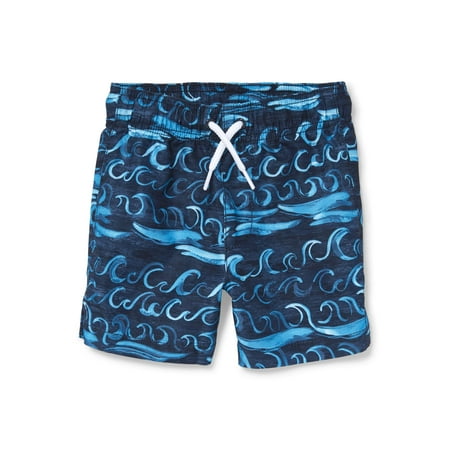 The Children's Place Wave Print Board Short Swim Trunks (Baby Boys & Toddler (Best Places To Swim)