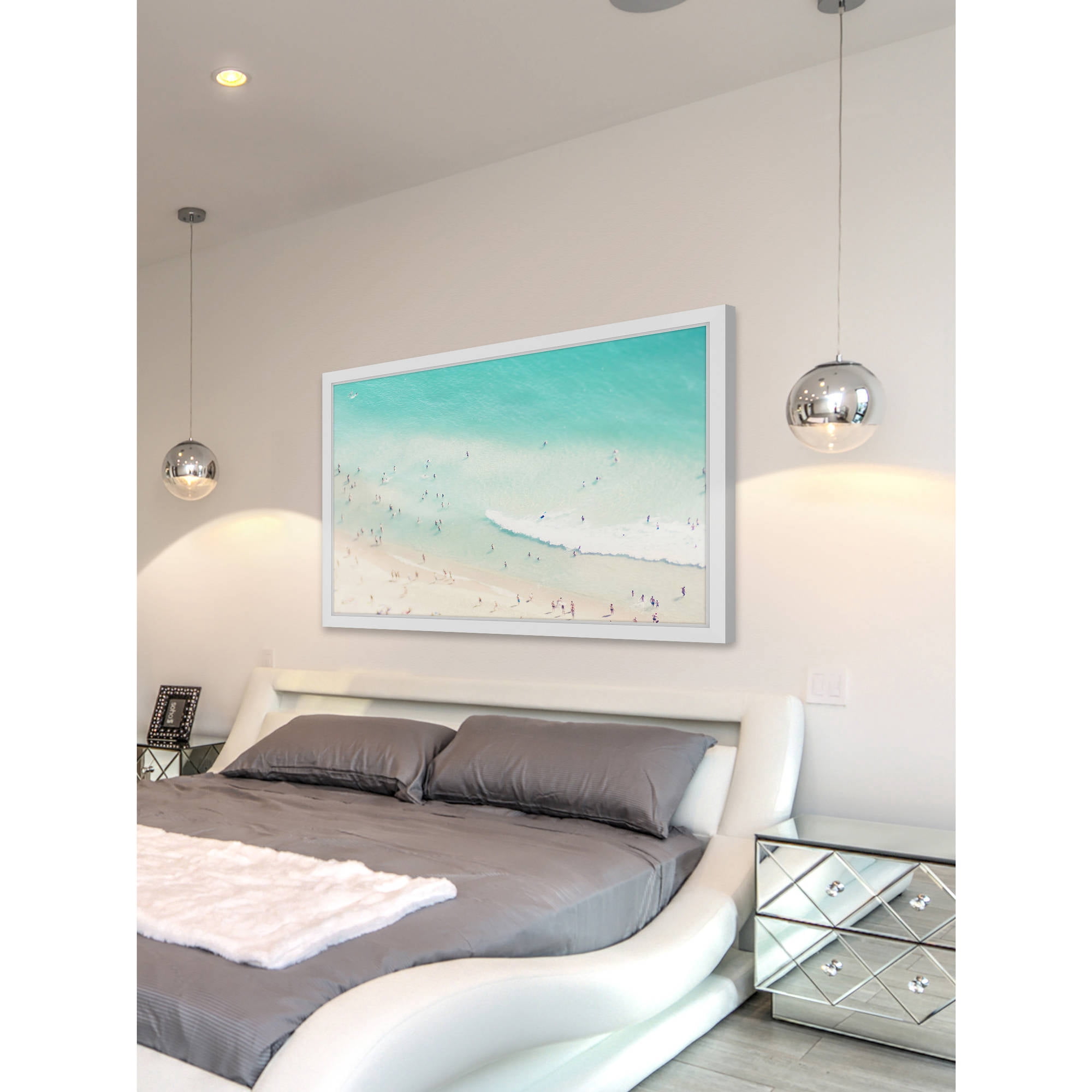 Marmont Hill "Playing in the Surf" by Ingrid Beddoes Framed Painting Print