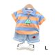 thumbnail image 3 of Sonducket estilo informal para niños, patrón de rayas, cuello vuelto, camisa, pantalón, conjunto de fiesta, niños, niñas, Tops, conjuntos de ropa Naranja 100cm, 3 of 6