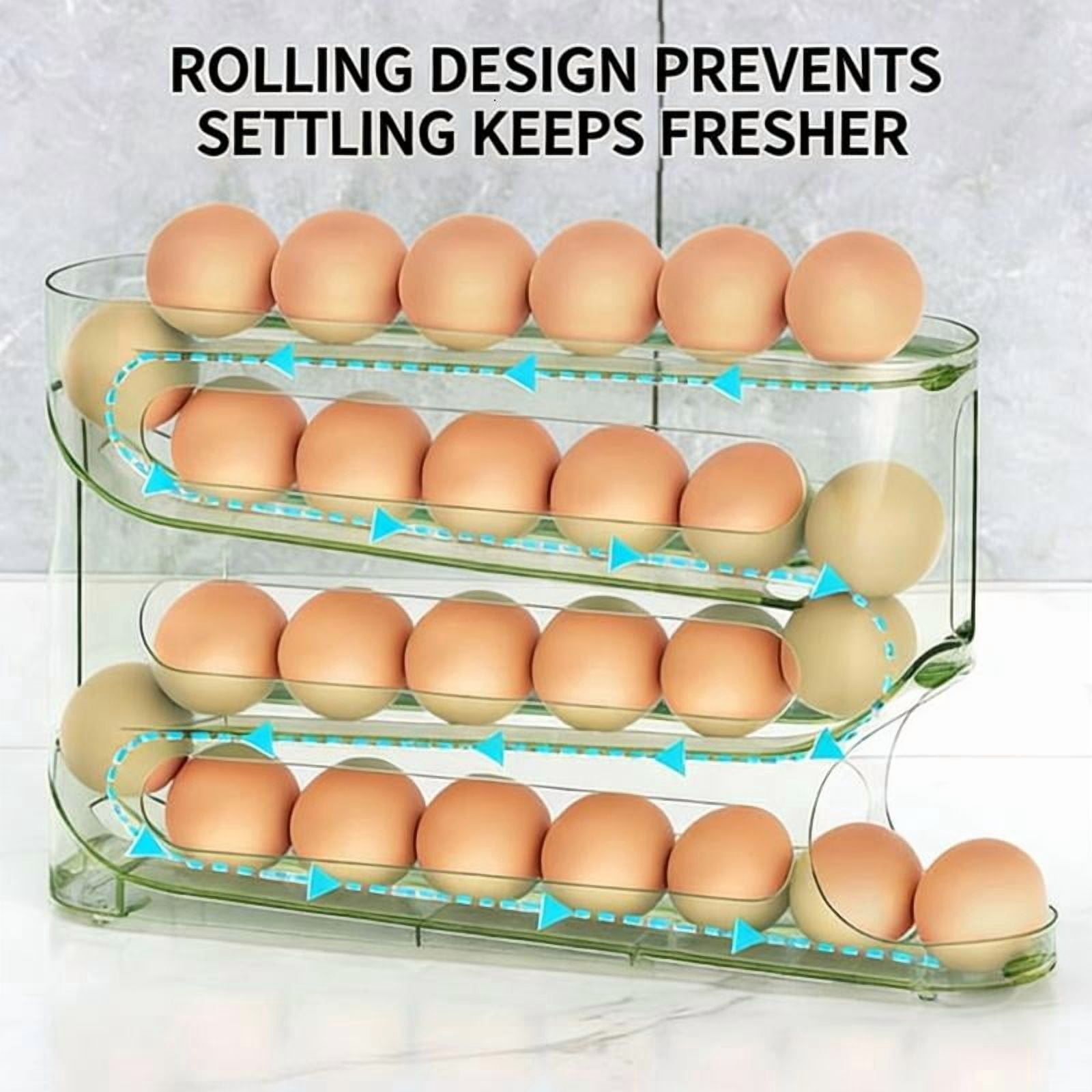 ANXPTIME 4 Tiers Eggs Holder For Refrigerator Prevents Overcrowding Saves Space