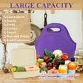 thumbnail image 4 of Aspire Neoprene Lunch Bag Thick Insulated Lunch Tote Bags Reusable Lunch Container Box Cooler with Zipper - Purple, 4 of 6