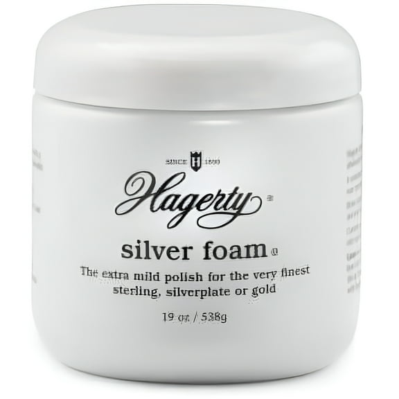Hagerty Silver Foam Polish Unscented - Tarnish Remover - 7 Oz Jar