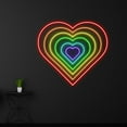 thumbnail image 3 of Handmadetneonsign Rainbow Heart Neon Sign, Heart Rainbow LED Light, Love Heart Led Sign, Heart Love, 3 of 5