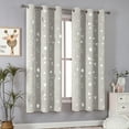 thumbnail image 3 of Hiroekza Blackout Curtains 2 Panels Set for Bedroom and Living Room Elegant Curtain Panel Pair Polyester Room Darkening Window Treatments 52 x 54 Inch Beige, 3 of 6
