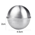thumbnail image 5 of Joernso 2Pcs Cake Mold Ball Shape Reusable Aluminum Alloy DIY Baking Tool Accessories for Kitchen, 5 of 7