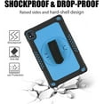 thumbnail image 5 of FIEWESEY for TCL Tab Pro 5G Case Built in Rotating Kickstand / Shoulder Strap Hand Strap Hybrid Shockproof Armor Kids Friendly Case for Nokia T20 / Vastking KingPad M10 10.36 inch - Black+Blue, 5 of 6
