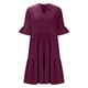 thumbnail image 4 of Vestido de Verano de Manga Corta para las Mujeres una Línea de Playa Casual, Bolsillos de Primavera Suelto Vestido de Poliéster, 4 of 7