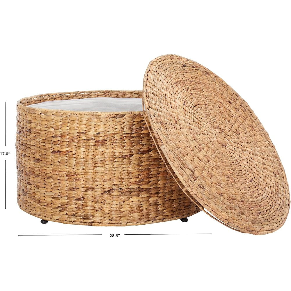 SAFAVIEH Jesse Wicker Storage Coffee Table Natural