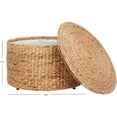 thumbnail image 2 of SAFAVIEH Jesse Wicker Storage Coffee Table Natural, 2 of 2