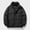 (Casual 31)Black, variant on DayScoop Solid Color Jacket for Men Warm Coat Long Sleeve Fashion Casual Bread Double-Layer Zipper Parkas Buttons Stand-up Collar Pocket