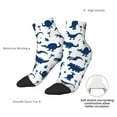 thumbnail image 6 of Fuzoiu Cute Cartoon Dinosaurs Print Adult Socks, Crew Moisture-wicking Socks, Unisex Cushion Crew Socks,Casual Sports Ankle Socks, 6 of 7