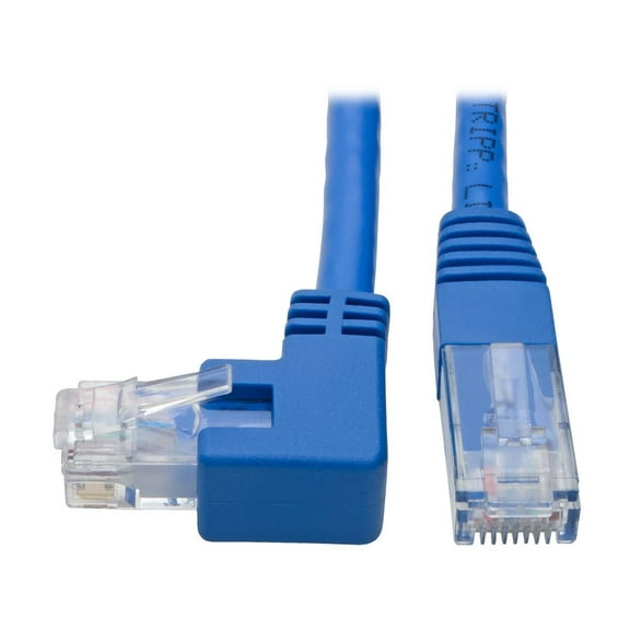 Tripp Lite 1ft Cat5 Unshielded Left Angled (UTP) Network Patch Cable - Blue