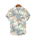 thumbnail image 4 of ZCFZJW Men's Hawaiian Wrinkle Free Shirts Big and Tall Regular Fit Casual Short Sleeve Button Down Tropical Floral Beach Vacation Tees Shirt Tops Multicolor#05 L, 4 of 6