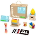 thumbnail image 1 of TOOKYLAND Early Learning Toy Bundle - 6 in 1 Box Educational Montessori Play Set; Wooden Baby Toys 0-6 Months Old, 1 of 9