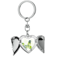 thumbnail image 1 of Llavero de alas de ángel en forma de corazón Animal mariposa graffiti Green, 1 of 3
