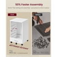 thumbnail image 5 of Mobile 5-Drawer File Cabinet - Tool-Free Assembly, Locking Wheels, Printer Stand for Home Office, Cloud White, 5 of 5