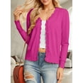 thumbnail image 4 of Zeagoo Women's Lightweight Cardigans Casual Long Sleeve V-Neck Button Print Sweaters Open Front Outerwear, 4 of 6