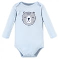thumbnail image 4 of Hudson Baby Cotton Long-Sleeve Bodysuits, 5-Pack, Newborn- 24 Months, 4 of 7