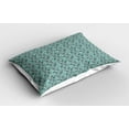 thumbnail image 2 of Ambesonne Floral Pillow Sham 2 Pack, Classic Oriental Blooms Art, 36"x20", Pale Blue and Champagne, 2 of 3