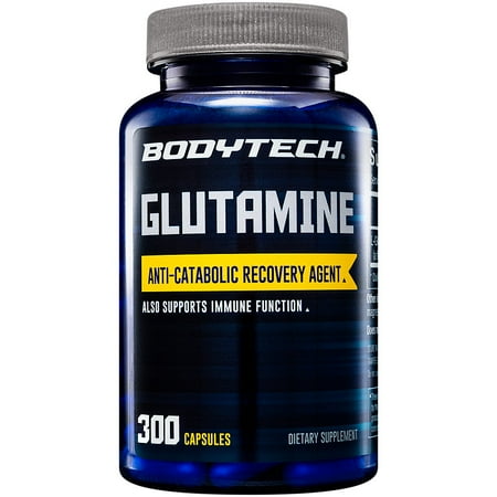 BodyTech Glutamine Anti-Catabolic Recovery Agent & Immune Support (300 Capsules)