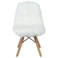 thumbnail image 4 of Emma + Oliver Shaggy Faux Fur White Accent Chair - Shag Style Kids Chair for Ages 5-7 - Kids Playroom Chair, 4 of 13