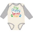 thumbnail image 3 of Inktastic My Poppy Loves Me Boys or Girls Long Sleeve Baby Bodysuit, 3 of 5