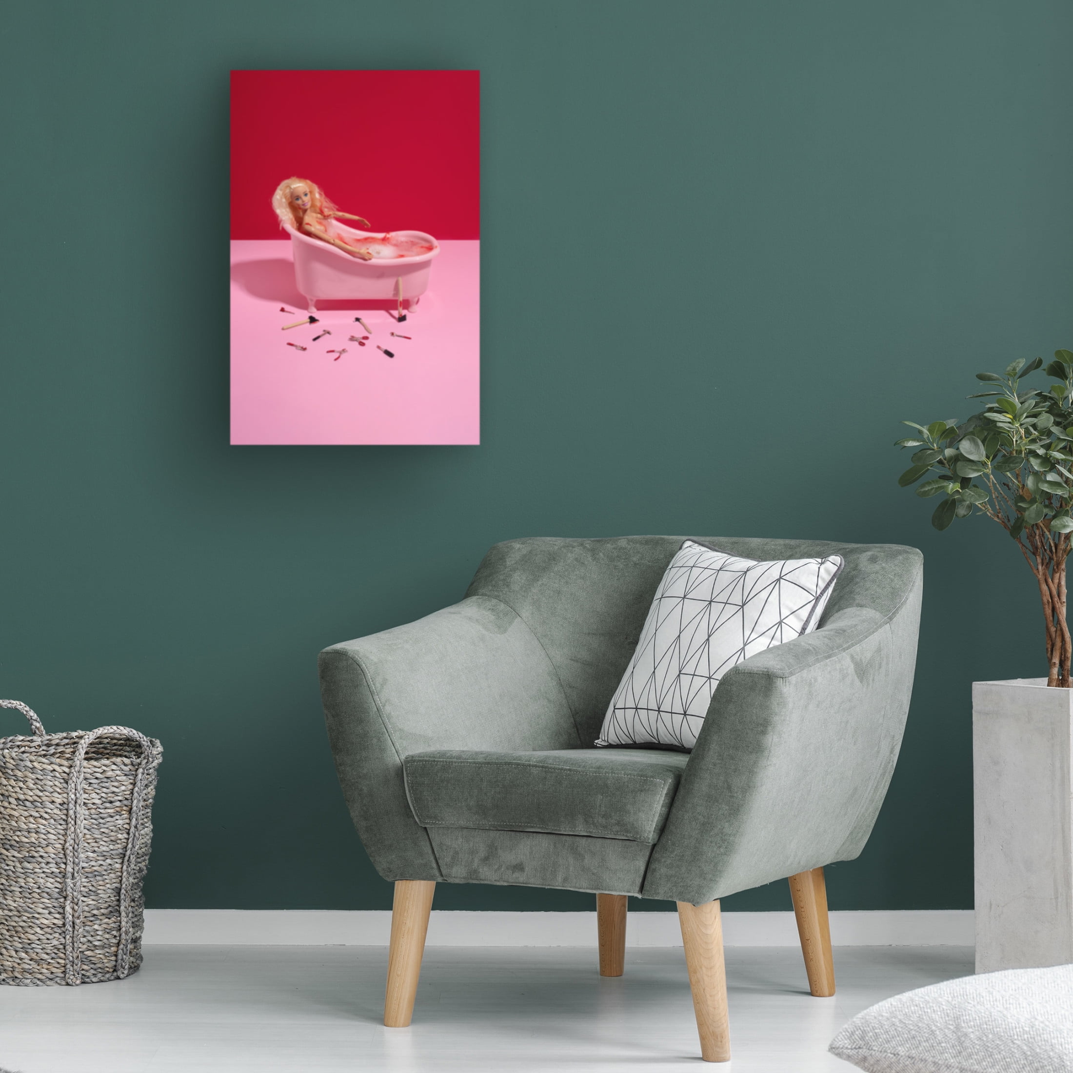 Canvas Wall Art - Julia Ramiro 'Afterparty.1' Wall Art for Living Room, Bedroom, or Office D?cor by Trademark Fine Art - 16 x 24 Inches