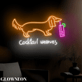 thumbnail image 2 of Glowneon Cocktail Weenies Led Sign, Dachshund Drink Cocktail Wall Art, 2 of 5
