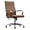Brown, variant on Home Office Chair Ribbed, Modern Leather Conference Room Chairs, High Back Executive Computer Chair, Ergonomic Office Desk Chair, Adjustable Swivel Chair with Arms (Brown)