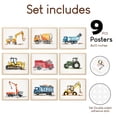 thumbnail image 3 of 97 Decor Construction Room Decor For Boys - Toddler Boy Room Decor, Truck Wall Art For Kids Room (Unframed), 3 of 7