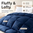 thumbnail image 3 of Soft Lightweight Bed Comforter, All‑Season Microfiber Duvet Insert, Breathable Quilted Comforter, Multi‑Color & Size Options, 3 of 7