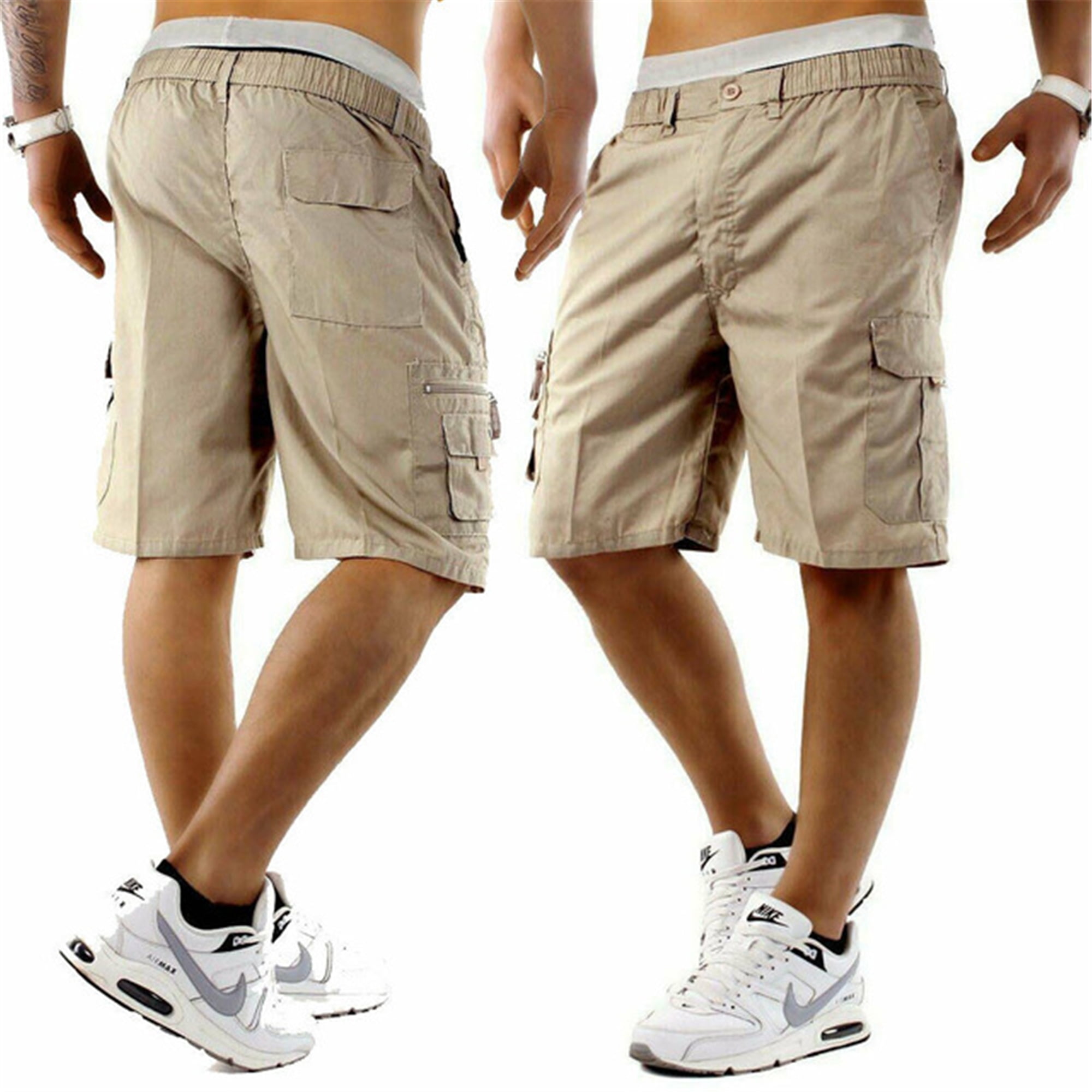 mens elasticated denim shorts