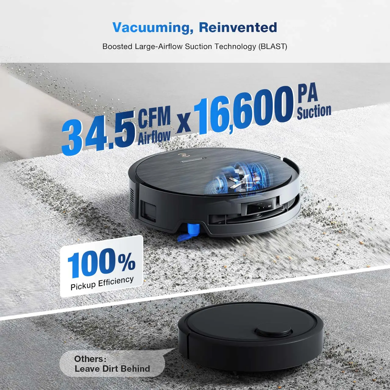 ECOVACS DEEBOT X9 PRO Omni Robot Vacuum and Mop, 16,600Pa Blast Suction, OZMO Roller Instant Self-Washing Mop