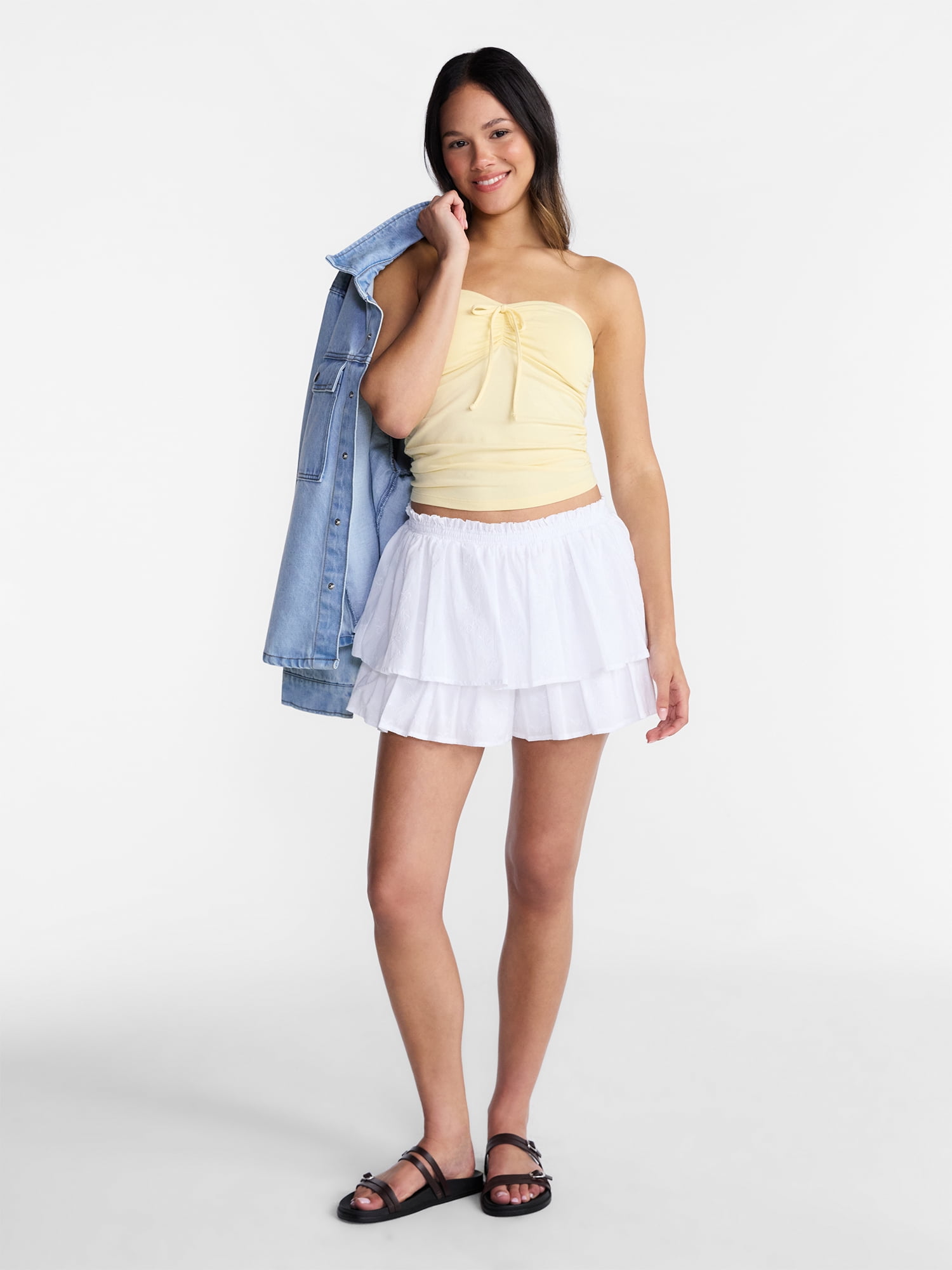 No Boundaries Ruched Tube Top, Women’s XXS-XXL