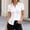 White, variant on Women Y2k Button Down Blouse Short Sleeve V Neck Collared Cropped Shirt Tops Slim Fit Coquette Going Out Tops