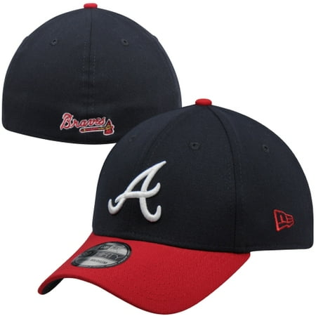 Atlanta Braves Applique - New Era Atlanta Braves MLB Team Classic Home 39THIRTY Flex Hat - Navy