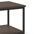 thumbnail image 3 of Allora 22" Square Modern Metal End Table in Walnut Brown/Black, 3 of 6