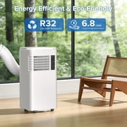 KISSAIR 8000 BTU Ashare Portable Air Conditioner, 4-in-1 AC Unit with Fan, Cool and Dehumidifier, Sleep Mode, Remote Control, for Rooms up to 350 Sq Ft