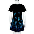 thumbnail image 6 of USSUMA Dresses for Women Party Casual,Women's Short-Sleeve Scoop Neck Swing Dress Casual Floral Printed Simple T-Shirt Dresses 2022 Summer Tunic Sun Dress, 6 of 8