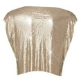 thumbnail image 5 of PEASKJP Tank Tops Women Women's Sleeveless Seamless Crop Top Deep Plunge V Neck Ribbed Tank Top with Removable Pads (Gold,One Size), 5 of 5