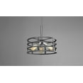 thumbnail image 6 of Progress Lighting Remix 3-Light Pendant, Steel, Graphite, Open Cage Design, Brushed Nickel Accents, Canopy Included, 6 of 6
