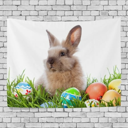 Eastern Tapestry Wall - MYPOP Easter Eggs Rabbit Tapestry Wall Decor Living Room Dorm Tapestries 60 x 40 inches