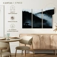 thumbnail image 4 of Elephant Stock Foggy Mountain Bear Wall Art - Horizontal Multi Panel Canvas - Living Room Wall Decor - Nature Multi Panel - Black And White Decor - 23" x 14", 4 of 4