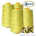 thumbnail image 3 of AK Trading 4-Pack Yellow All Purpose Sewing Thread Cones (6000 Yards Each) of High Tensile Polyester Thread Spools for Sewing, Quilting, Serger Machines, Overlock, Merrow & Hand Embroidery., 3 of 7