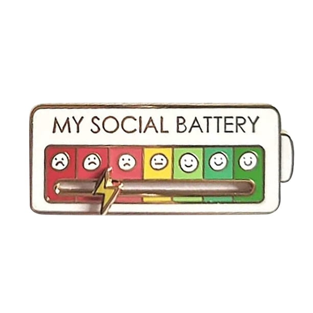 Broche De Batería Social Creativo Emoticon Hebilla Metal 7 Días Pin De Humor Estética Ropa Solapa Broches Para Mujeres Hombres Niños