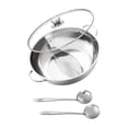 thumbnail image 2 of GROWTH TANK Pot with Divider Cookware Kitchenware Cookware Cooking Pot for Party Travel With With spoon and lid, 2 of 9