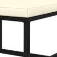 thumbnail image 4 of Reno Outdoor Sectional Footrest Ottoman, Black Rattan, Ivory Polyester, 4 of 6