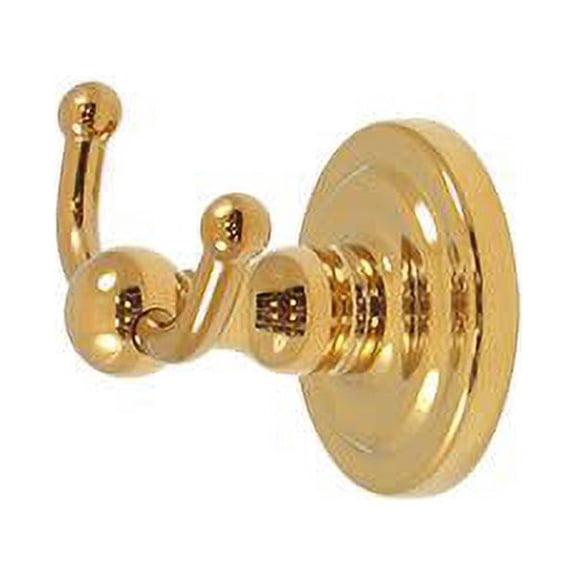Deltana R2010-CR003 R-Series Robe Hook Double Lifetime Polished Brass