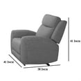 thumbnail image 5 of Cory Manual Recliner Chair- Contour Armrests- Solid Wood- Gray Polyester, 5 of 6