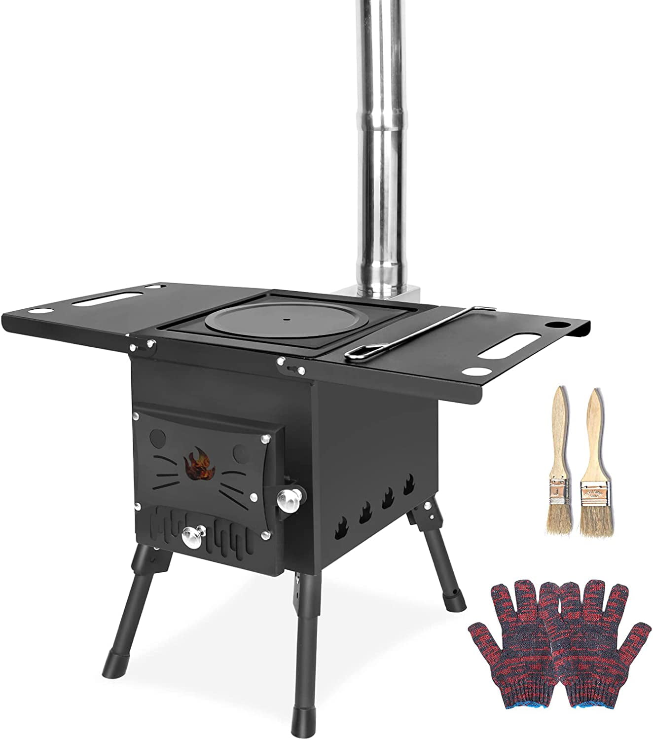 New Red Rock Outdoor Gear Folding Stove with Fuel Camping Gear RED06017 